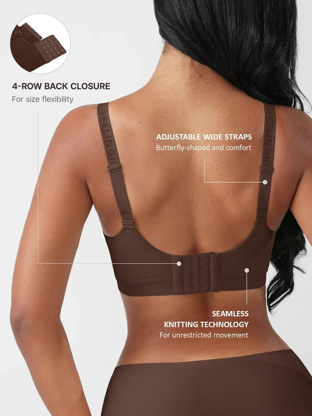 Feelingirl Full Coverage Smoothing Wireless Bra