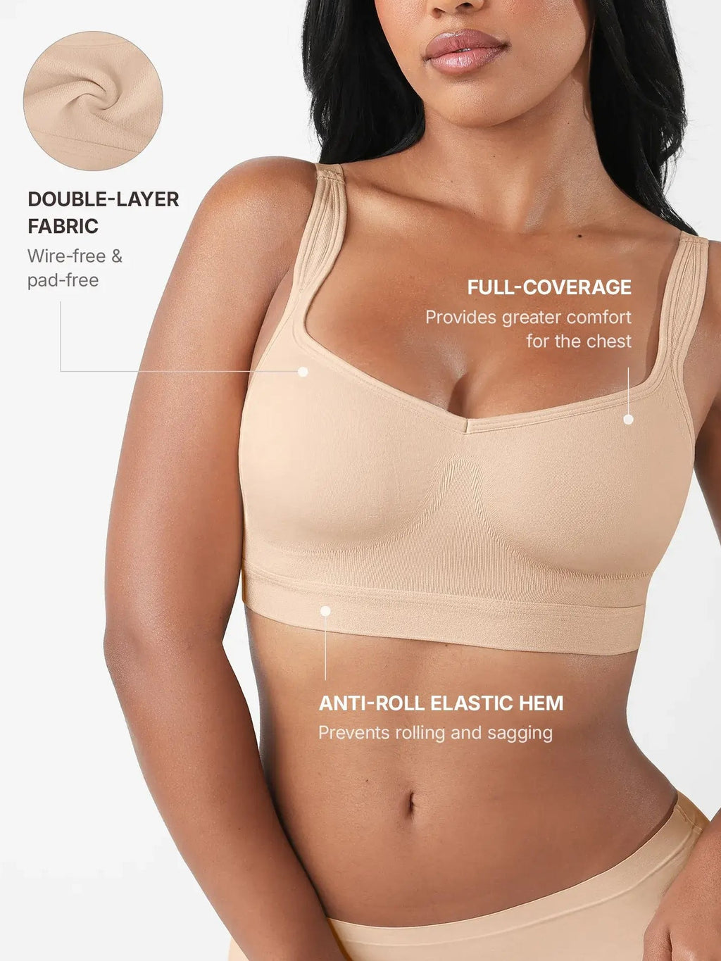 Feelingirl Full Coverage Smoothing Wireless Bra