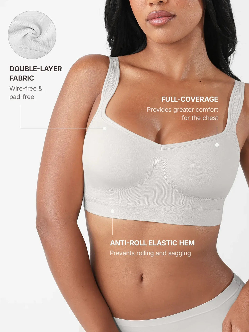 Feelingirl Full Coverage Smoothing Wireless Bra