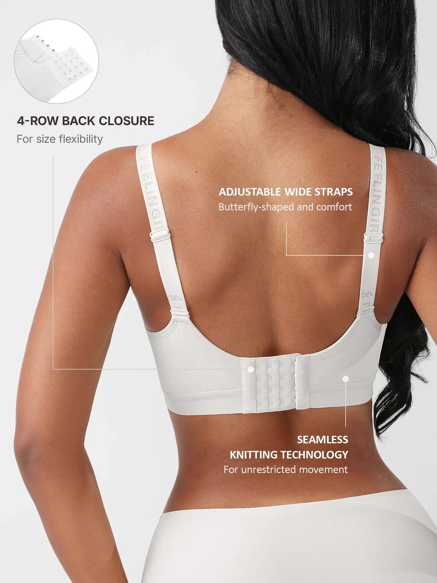 Feelingirl Full Coverage Smoothing Wireless Bra