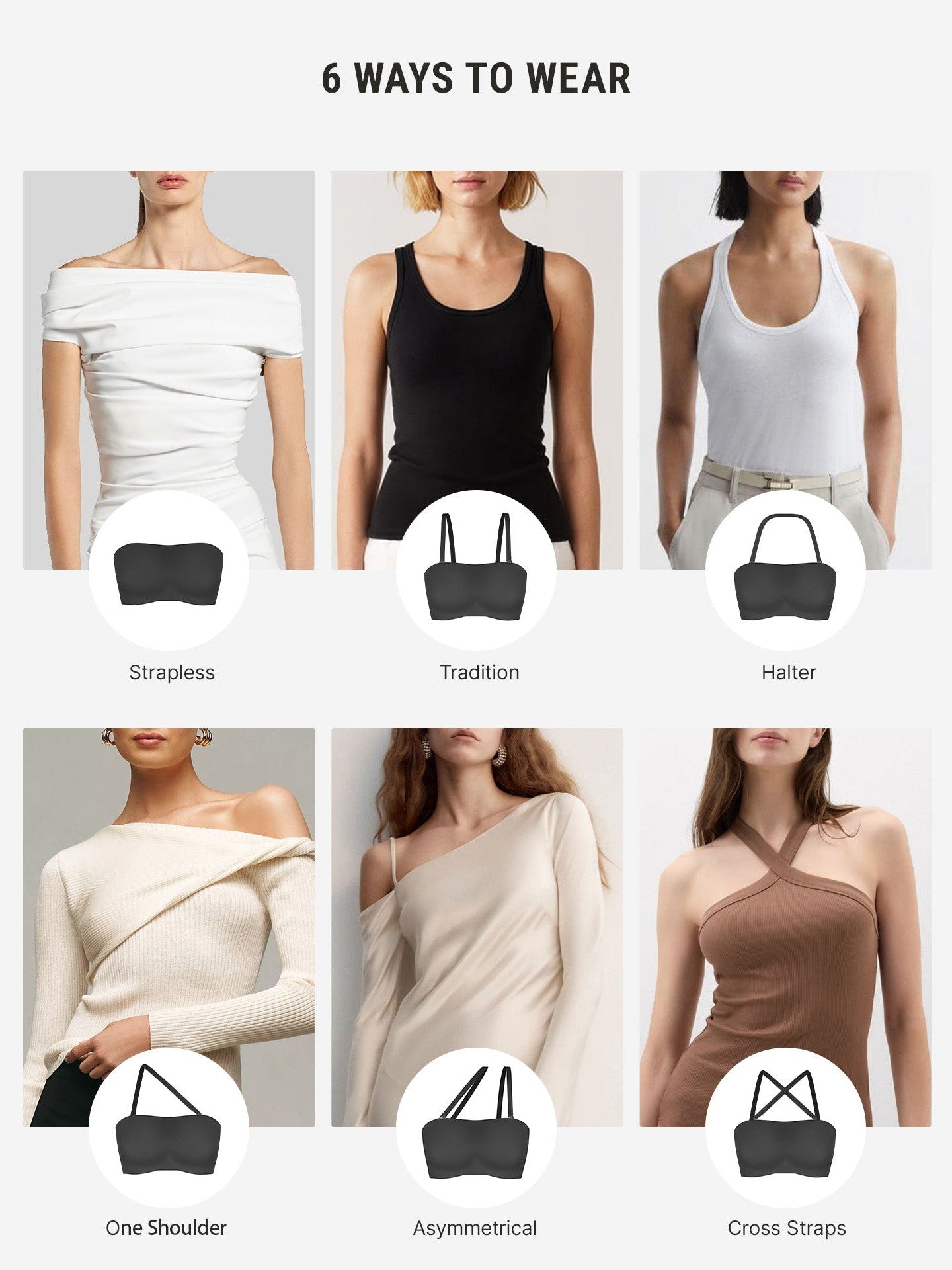 Feelingirl Feel Soft Butter-Soft Strapless Bandeau Bra