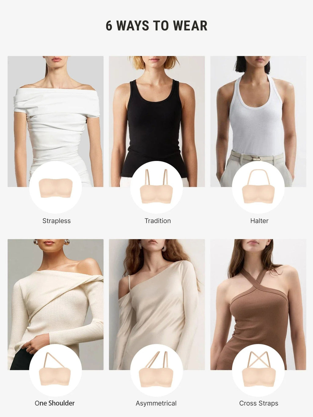 Feelingirl Feel Soft Butter-Soft Strapless Bandeau Bra