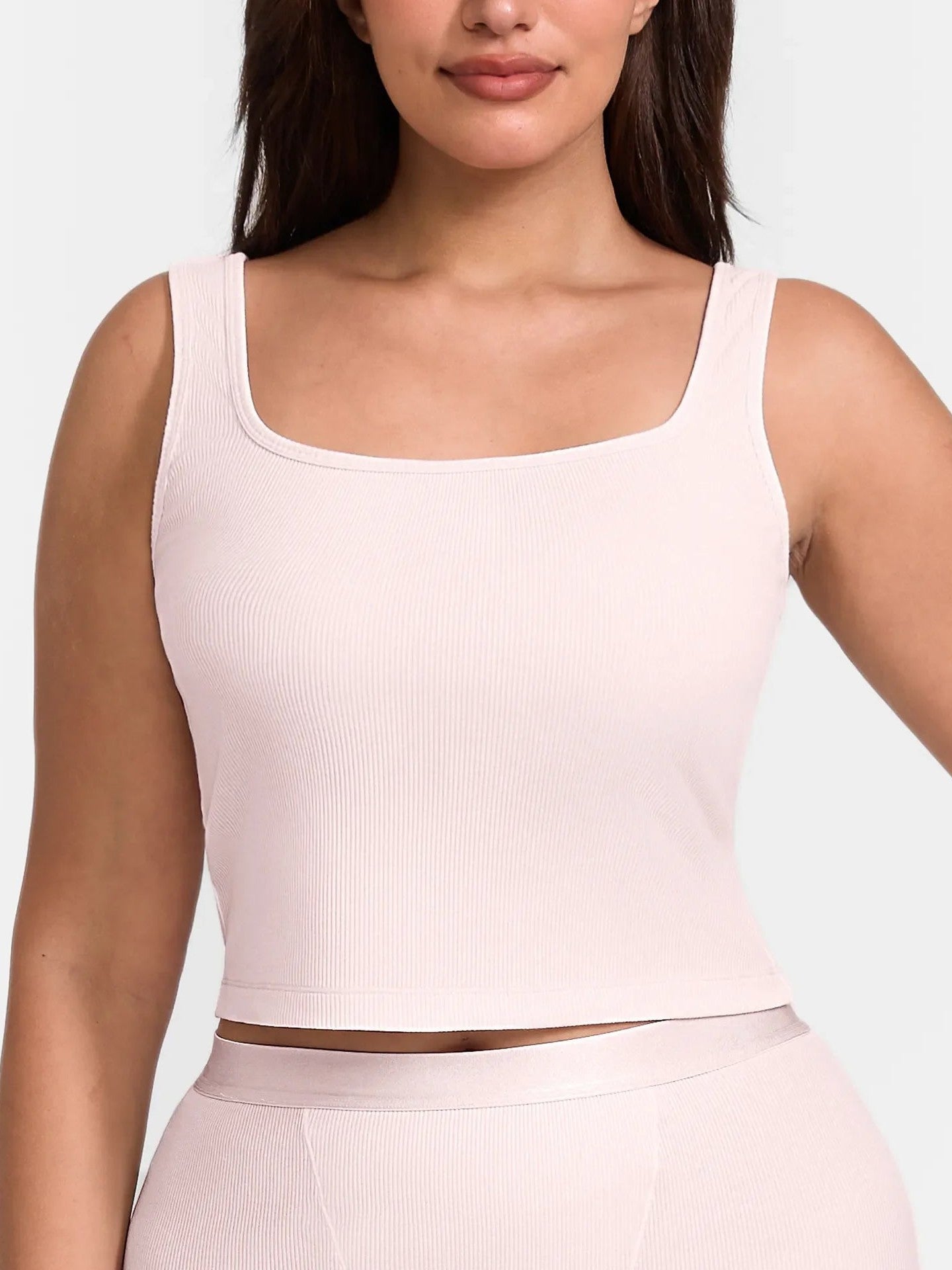 Feelingirl Breathable Ribbed Sleeveless Tank Top