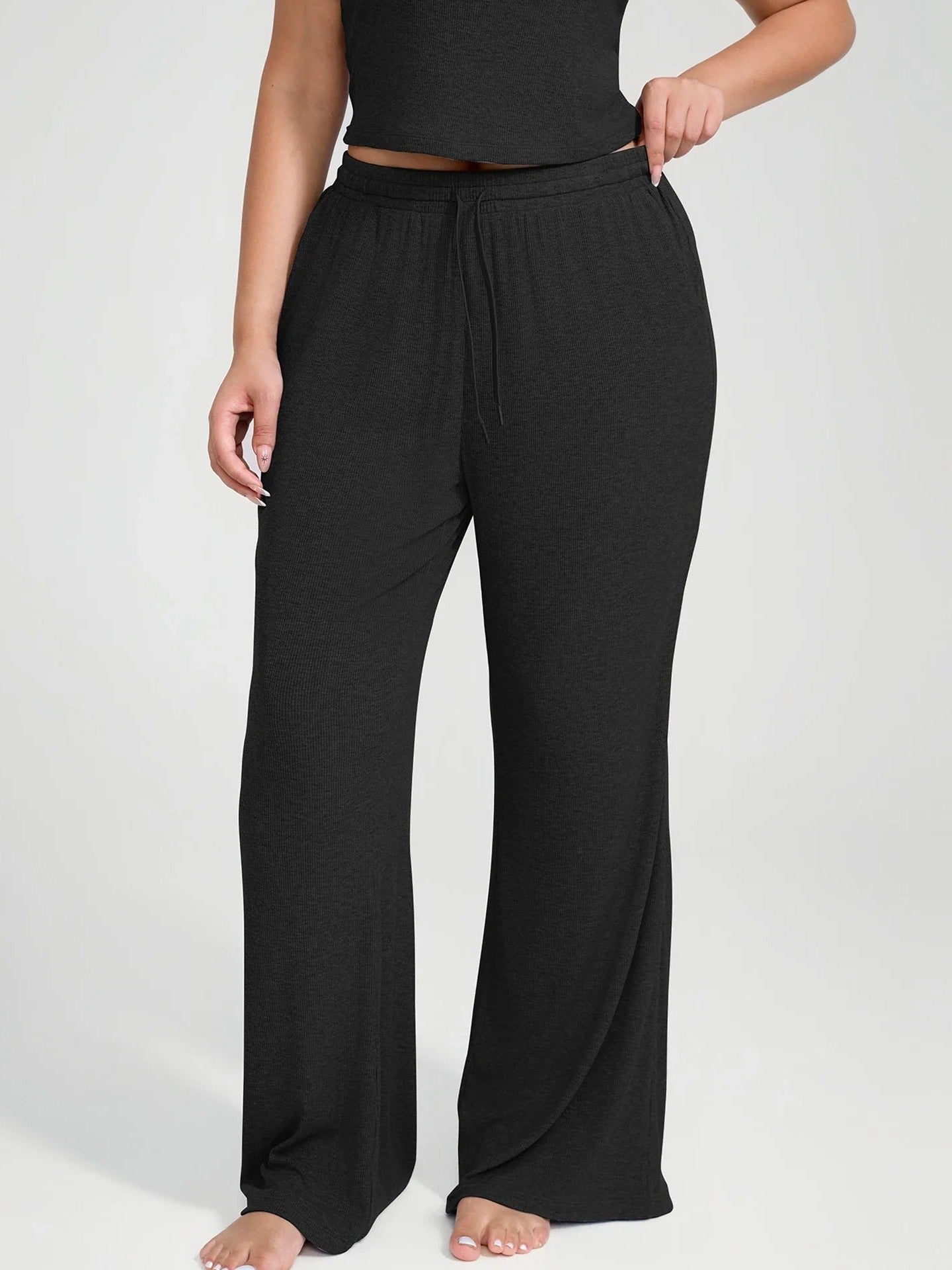 Feelingirl Breathable Ribbed Loungewear Pants