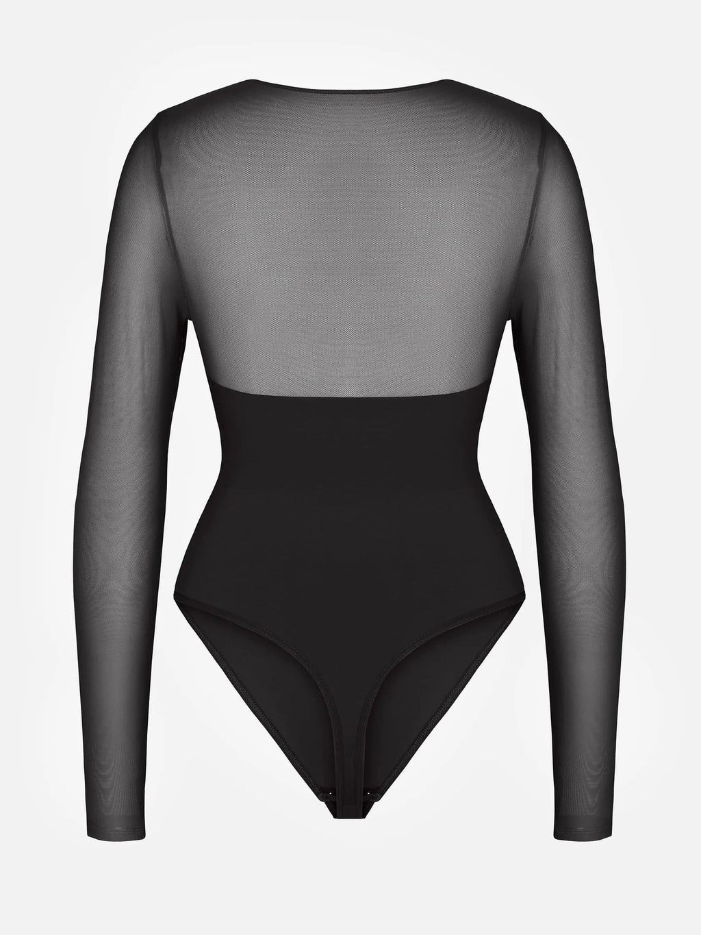 Feelingirl Mesh Panel V-Neck Bodysuit