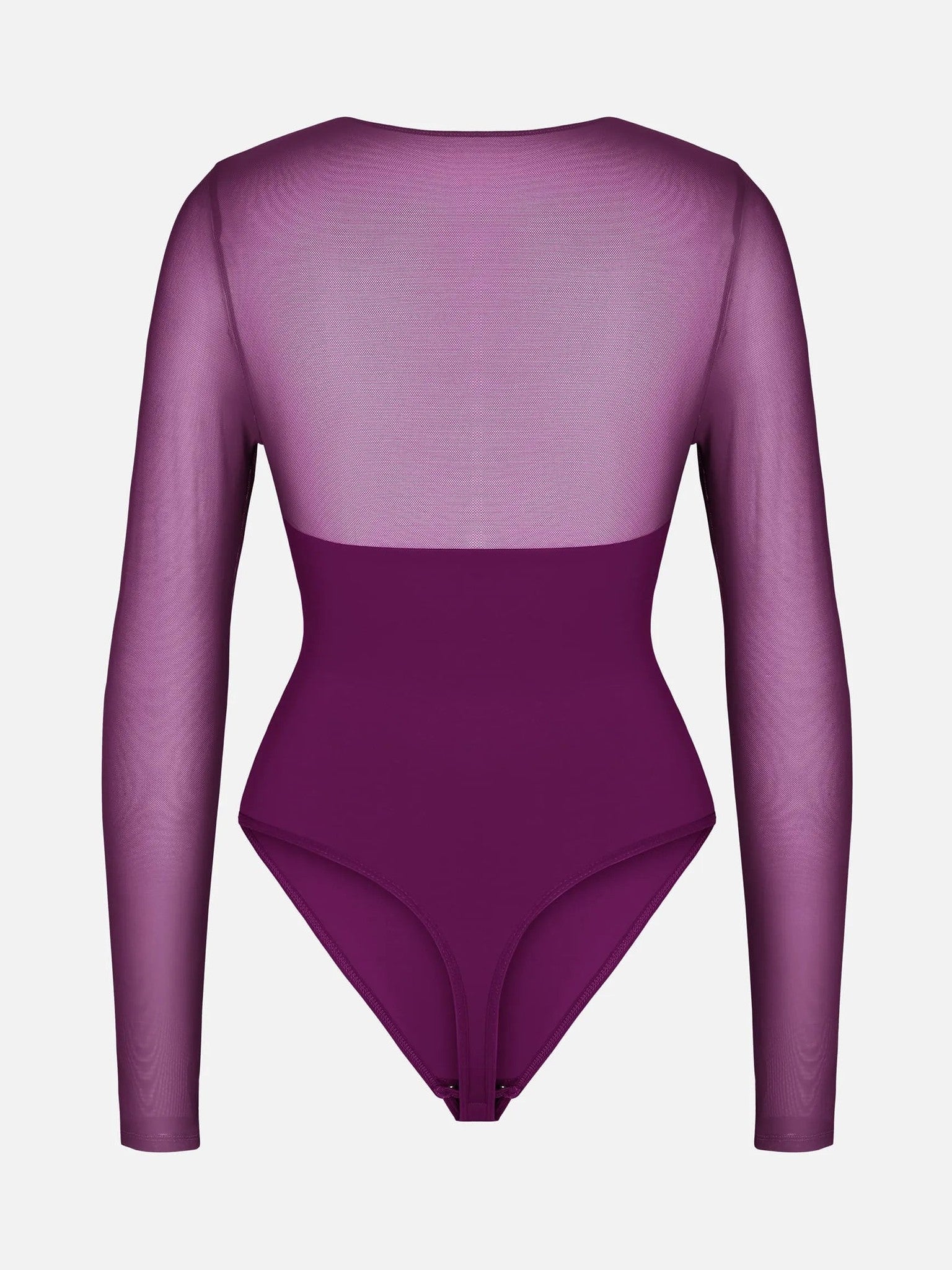 Feelingirl Mesh Panel V-Neck Bodysuit