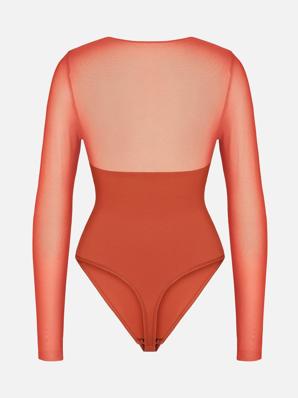 Feelingirl Mesh Panel V-Neck Bodysuit