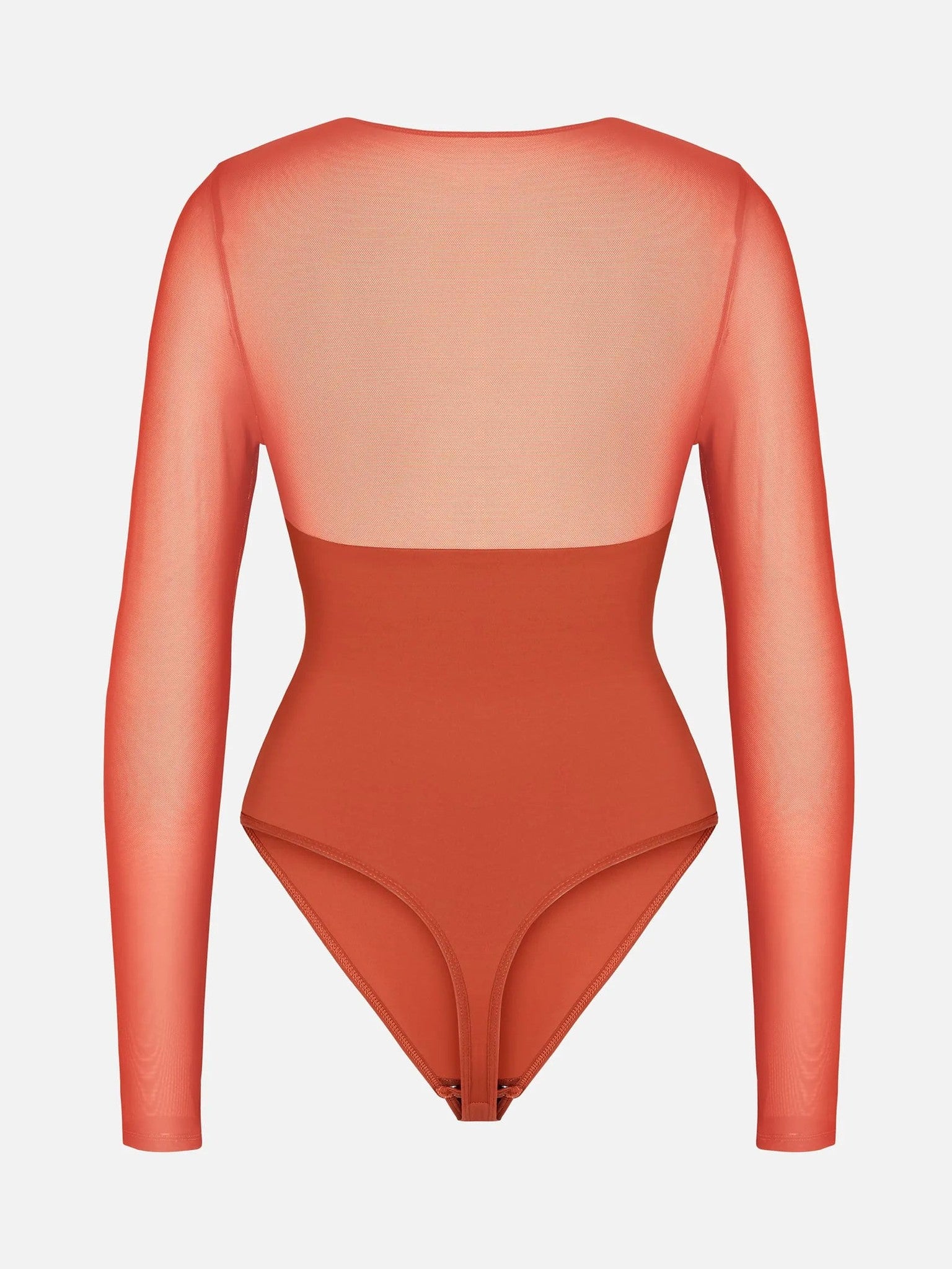 Feelingirl Mesh Panel V-Neck Bodysuit