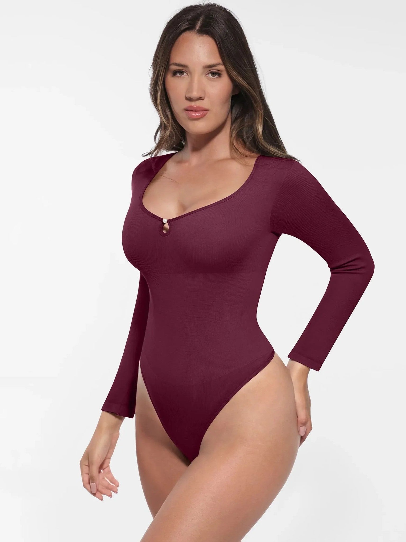 Feelingirl Seamless Ribbed Bodysuit