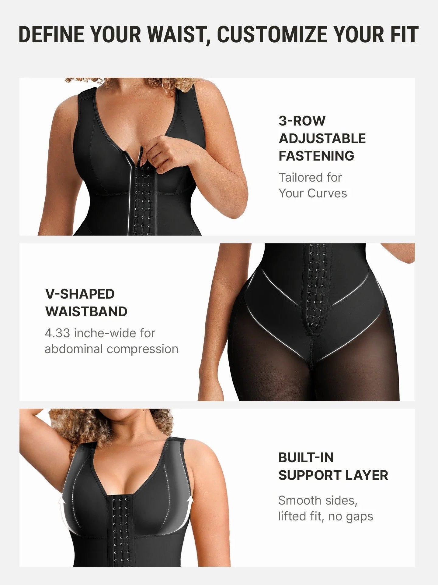 Feelingirl FeelVibe V-Band Waist Snatching Contour Bodysuit