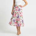 Women's Floral Midi Skirt