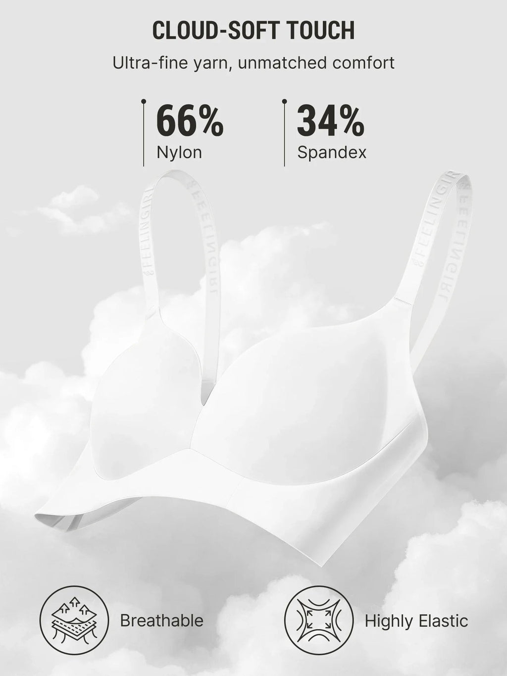 Push Up Soft Wireless Everyday Bra
